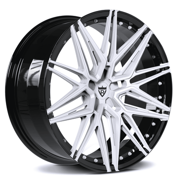 Black and white 20inch staggered fitment for 2021 Ford Shelby GT500-custom forged monoblock rims